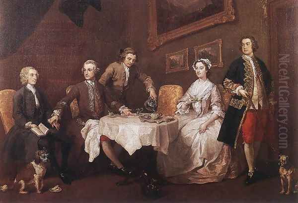 The Strode Family 1738 Oil Painting by William Hogarth