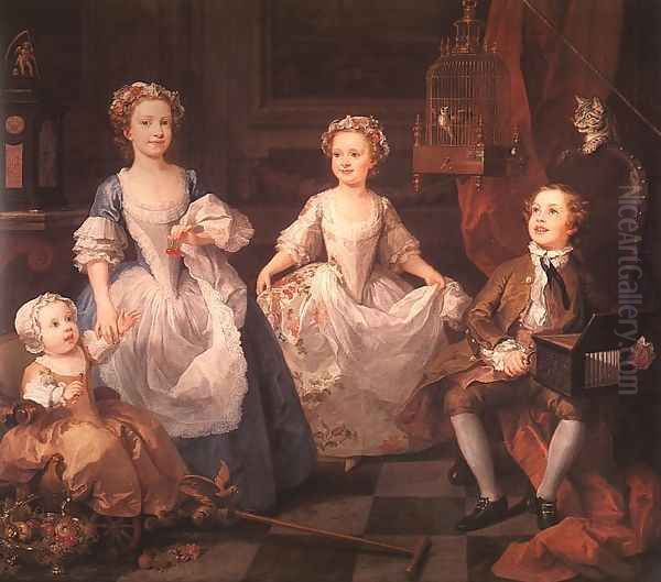 The Graham Children 1742 Oil Painting by William Hogarth