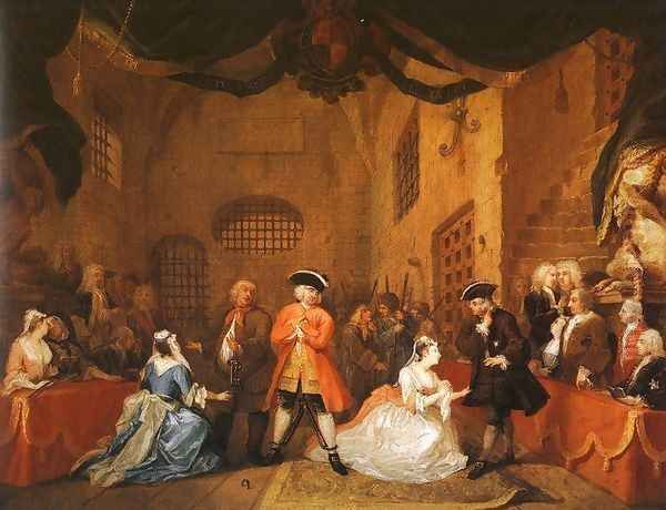 The Beggar's Opera 5, 1729 Oil Painting by William Hogarth