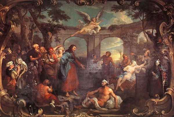 The Pool of Bethesda 1736 Oil Painting by William Hogarth