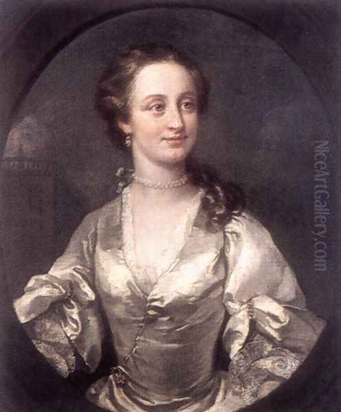 Portrait of a Young Woman Oil Painting by William Hogarth