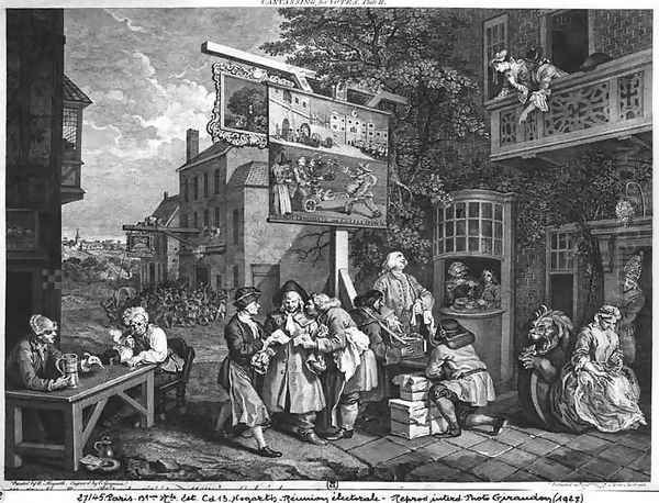 The Election II Canvassing for Votes Oil Painting by William Hogarth