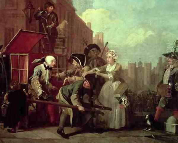 A Rakes Progress IV The Arrested Going to Court Oil Painting by William Hogarth