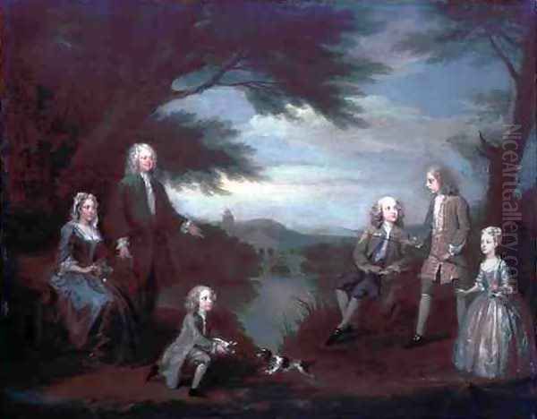 The Jeffreys Family Oil Painting by William Hogarth