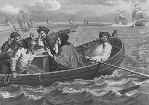 Idle 'Prentice Turn'd Away and Sent to Sea Oil Painting by William Hogarth