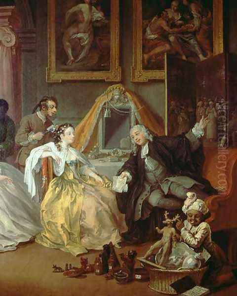 Marriage a la Mode IV The Toilette Oil Painting by William Hogarth