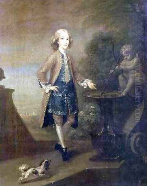 Horace Walpole Oil Painting by William Hogarth