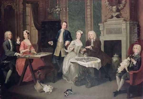 Family Party Oil Painting by William Hogarth