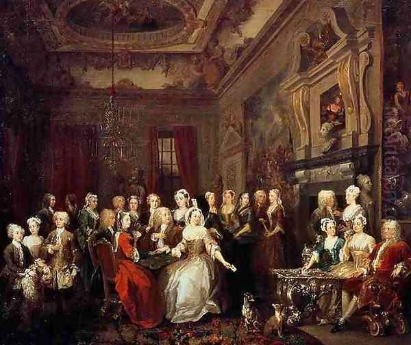 The Assembly at Wanstead House Oil Painting by William Hogarth