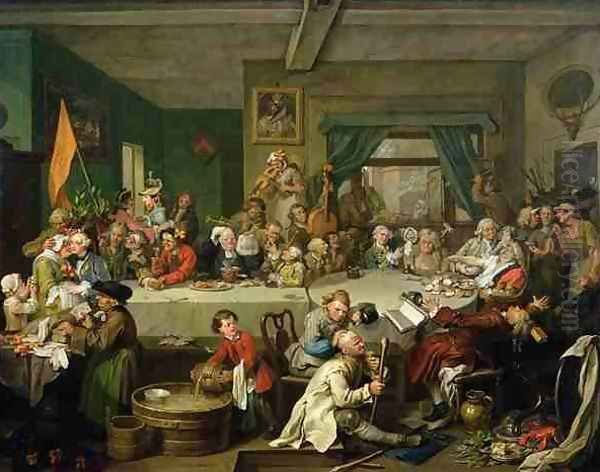 An Election Entertainment Oil Painting by William Hogarth