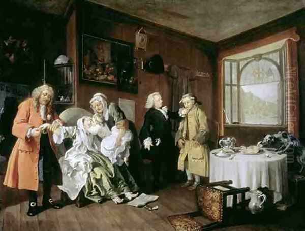 Marriage a la Mode VI The Ladys Death Oil Painting by William Hogarth