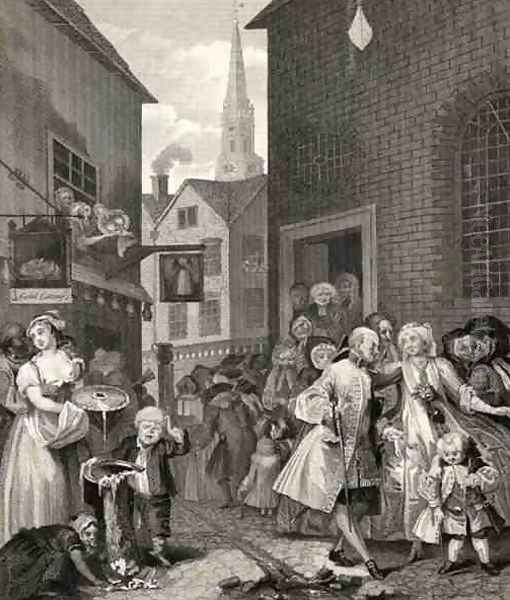 Times of the Day Noon from The Works of William Hogarth Oil Painting by William Hogarth