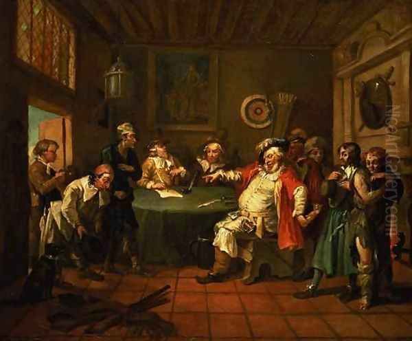 Falstaff Examining his Recruits from Henry IV by Shakespeare Oil Painting by William Hogarth