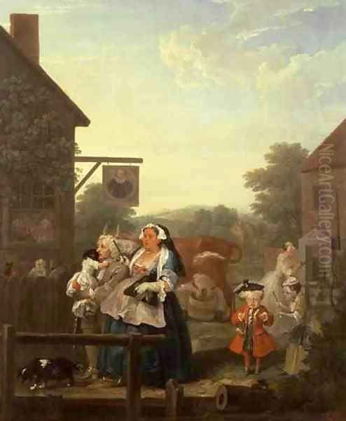 Evening Oil Painting by William Hogarth