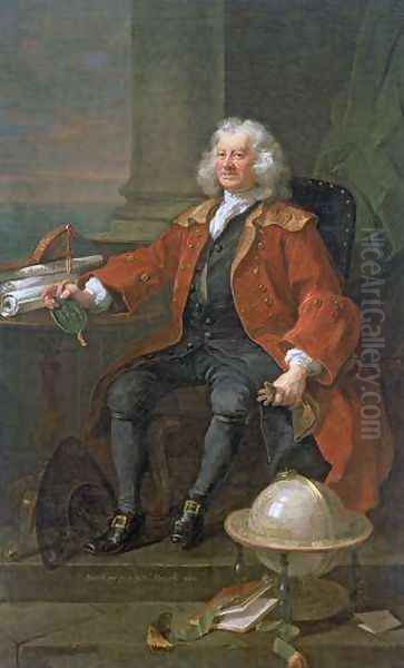 Portrait of Captain Coram Oil Painting by William Hogarth