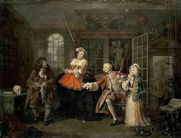 Marriage a la Mode III The Inspection Oil Painting by William Hogarth