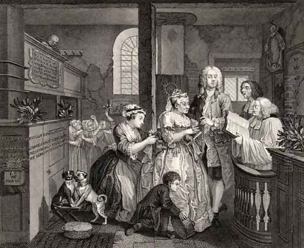 Married to an Old Maid Oil Painting by William Hogarth