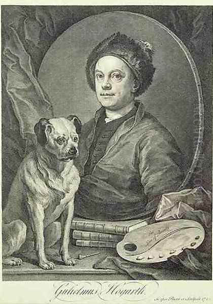 Self Portrait Oil Painting by William Hogarth