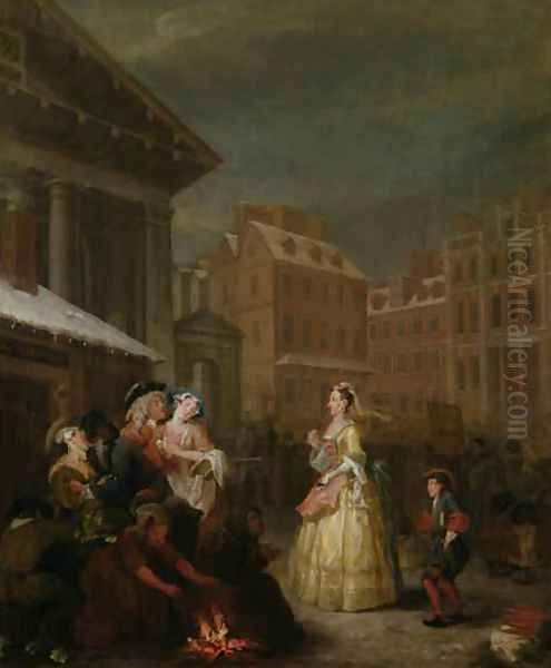 The Four Times of Day Morning Oil Painting by William Hogarth