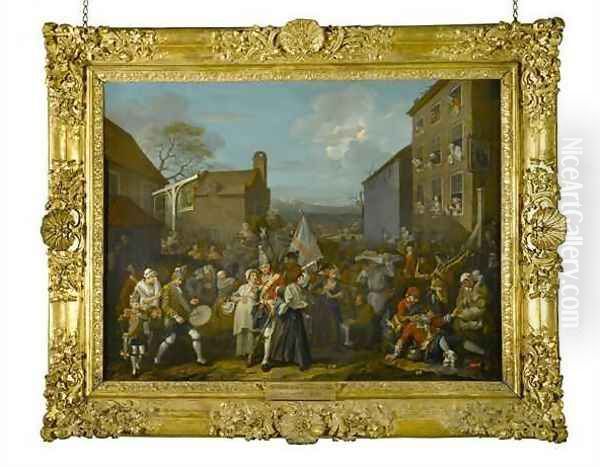 The March of the Guards to Finchley Oil Painting by William Hogarth