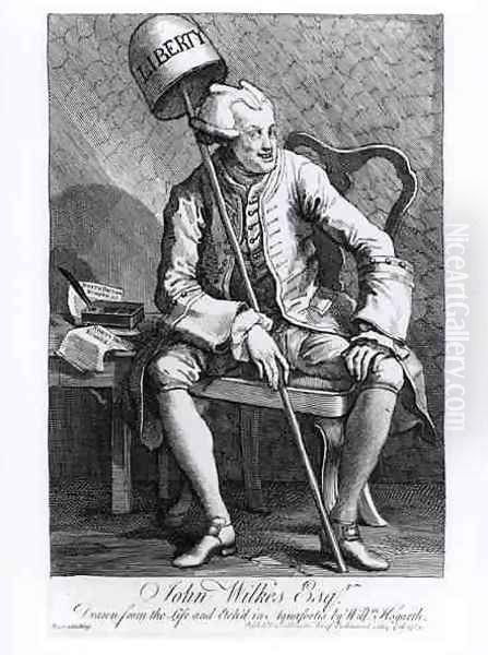 John Wilkes 1727-97 Oil Painting by William Hogarth