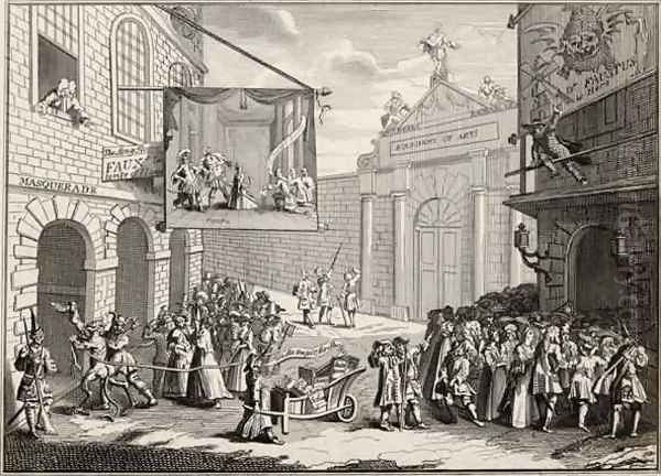 Masquerades and Operas Burlington Gate from The Works of Hogarth Oil Painting by William Hogarth