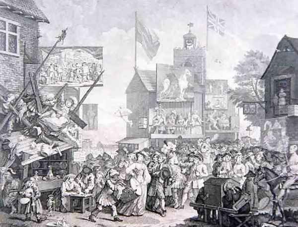 Southwark Fair Oil Painting by William Hogarth