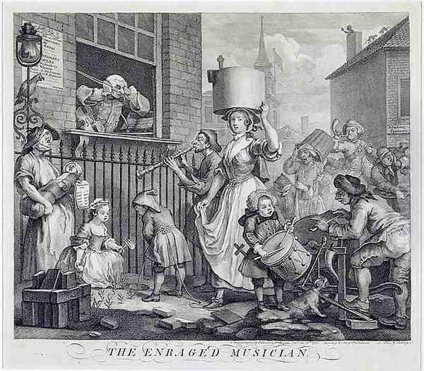 The Enraged Musician Oil Painting by William Hogarth