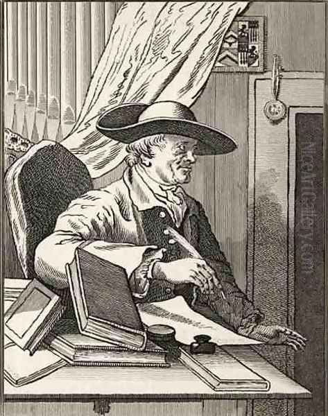 Dr Thomas Morell from The Works of Hogarth Oil Painting by William Hogarth