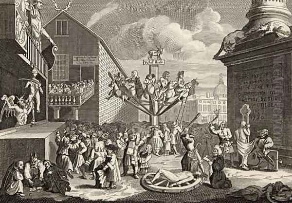 Emblematical print of the South Sea Oil Painting by William Hogarth