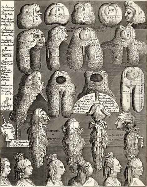 The Five Orders of Perriwigs from The Works of William Hogarth by William Hogarth