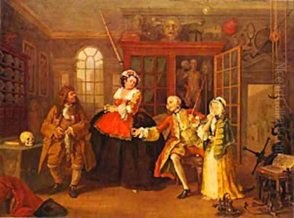 The Visit To The Quack Doctor 1743 Oil Painting by William Hogarth