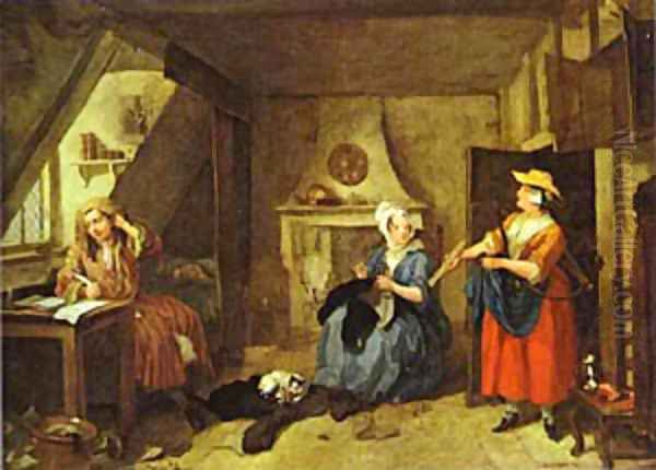 The Distressed Poet 1736 Oil Painting by William Hogarth