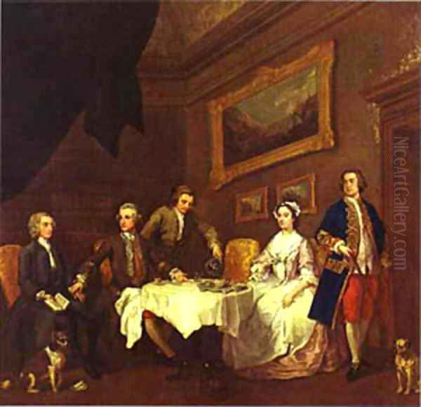 The Strode Family 1738-1742 Oil Painting by William Hogarth