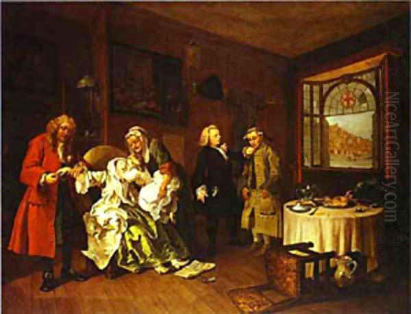 The Suicide Of The Countess 1743 Oil Painting by William Hogarth