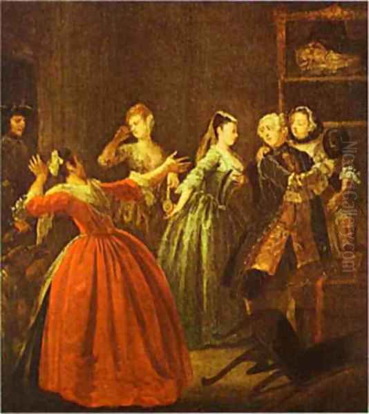 The Theft Of A Watch 1731 Oil Painting by William Hogarth