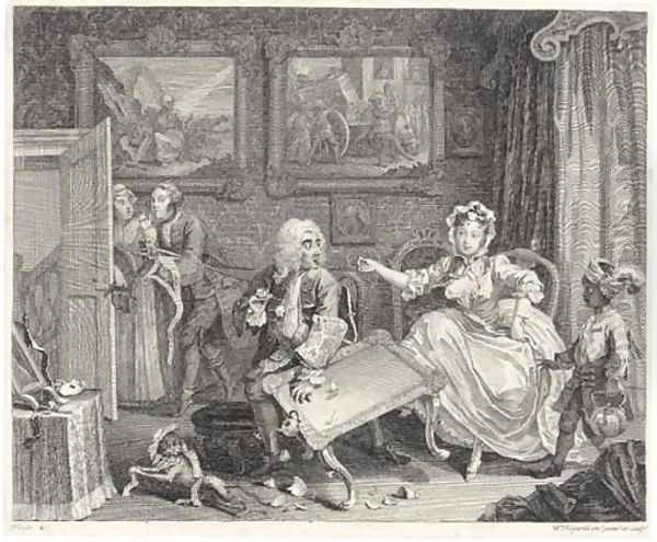 A Harlot's Progress (P. 121-126) Oil Painting by William Hogarth