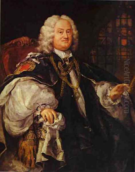 Bishop Benjamin Hoadly 1743 Oil Painting by William Hogarth