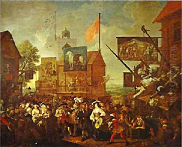 Southwark Fair 1733 Oil Painting by William Hogarth