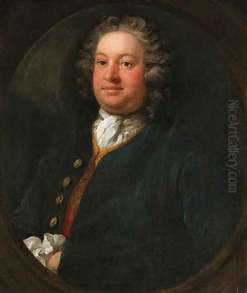 Portrait of a Gentleman, possibly Edward Cope Hopton (1707-1754) Oil Painting by William Hogarth