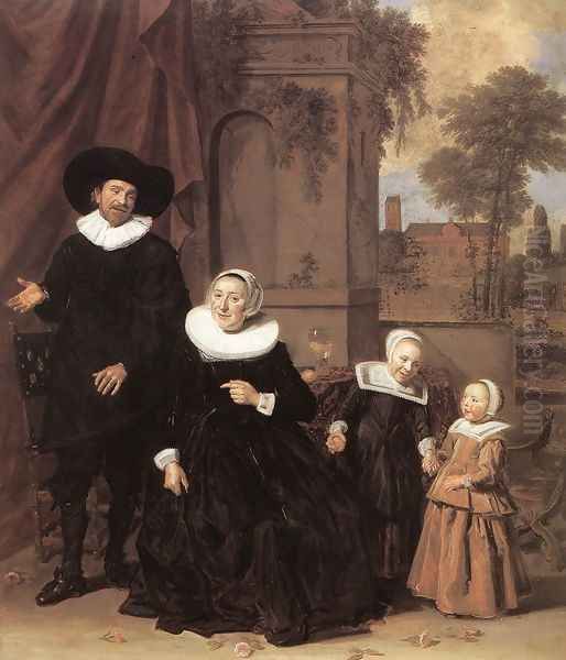 Family Portrait c. 1635 Oil Painting by Frans Hals