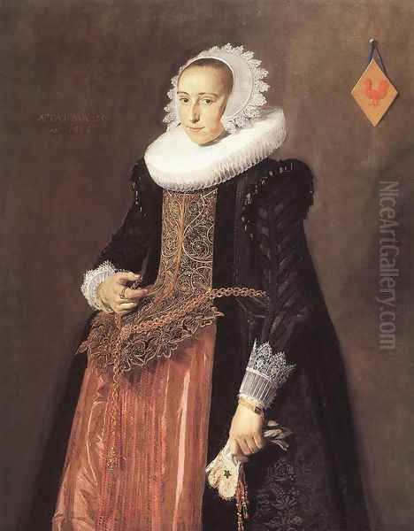 Anetta Hanemans 1625 Oil Painting by Frans Hals