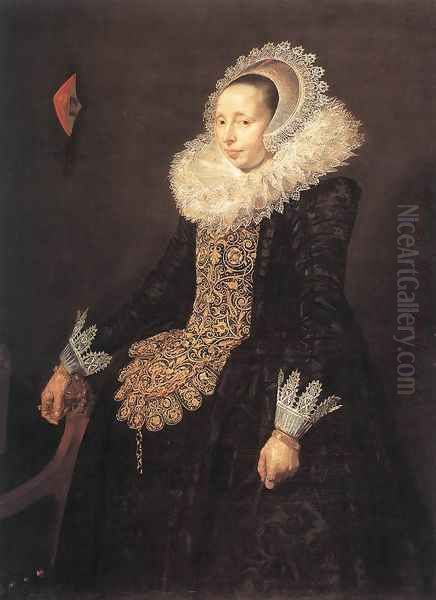 Catharina Both van der Eem c. 1620 Oil Painting by Frans Hals