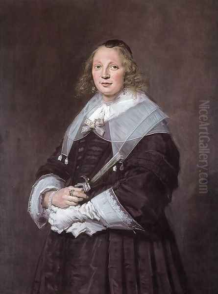 Portrait of a Standing Woman 1643-45 Oil Painting by Frans Hals