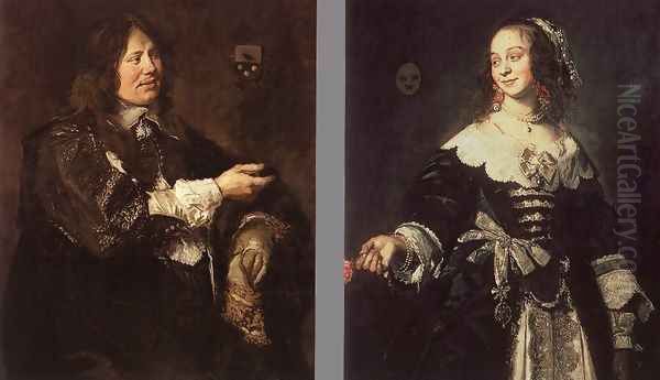 Stephanus Geraerdts and Isabella Coymans 1650-52 Oil Painting by Frans Hals