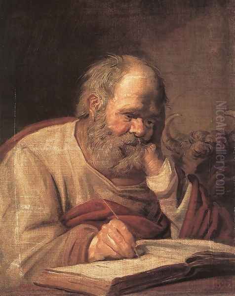 St Luke c. 1625 Oil Painting by Frans Hals