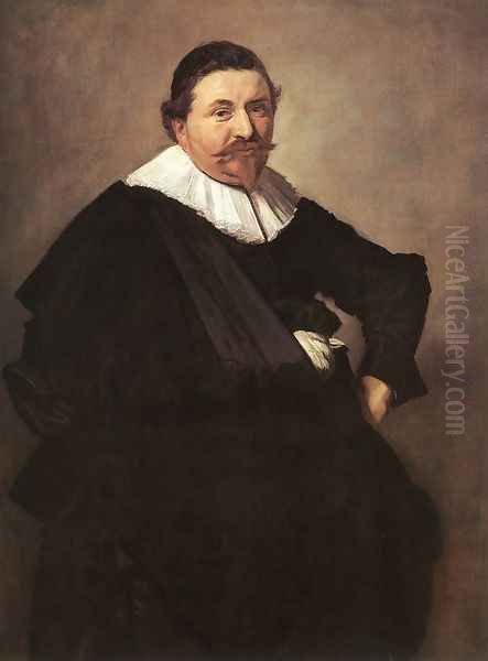 Lucas de Clercq c. 1635 Oil Painting by Frans Hals