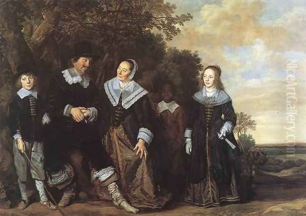 Family Group in a Landscape (1) c. 1648 Oil Painting by Frans Hals