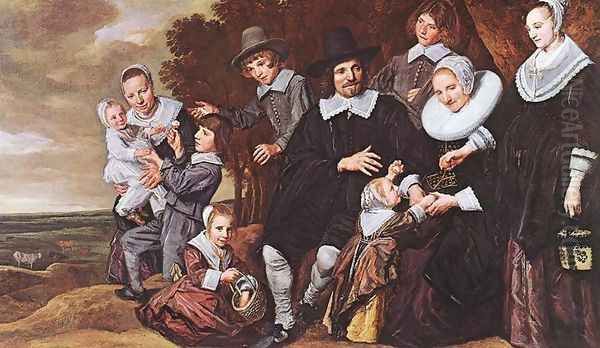 Family Group in a Landscape (2) c. 1648 Oil Painting by Frans Hals