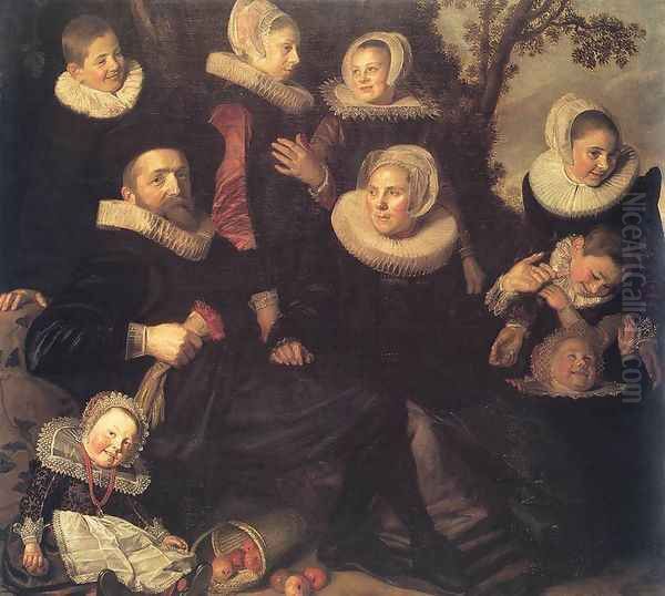 Family Portrait in a Landscape c. 1620 Oil Painting by Frans Hals